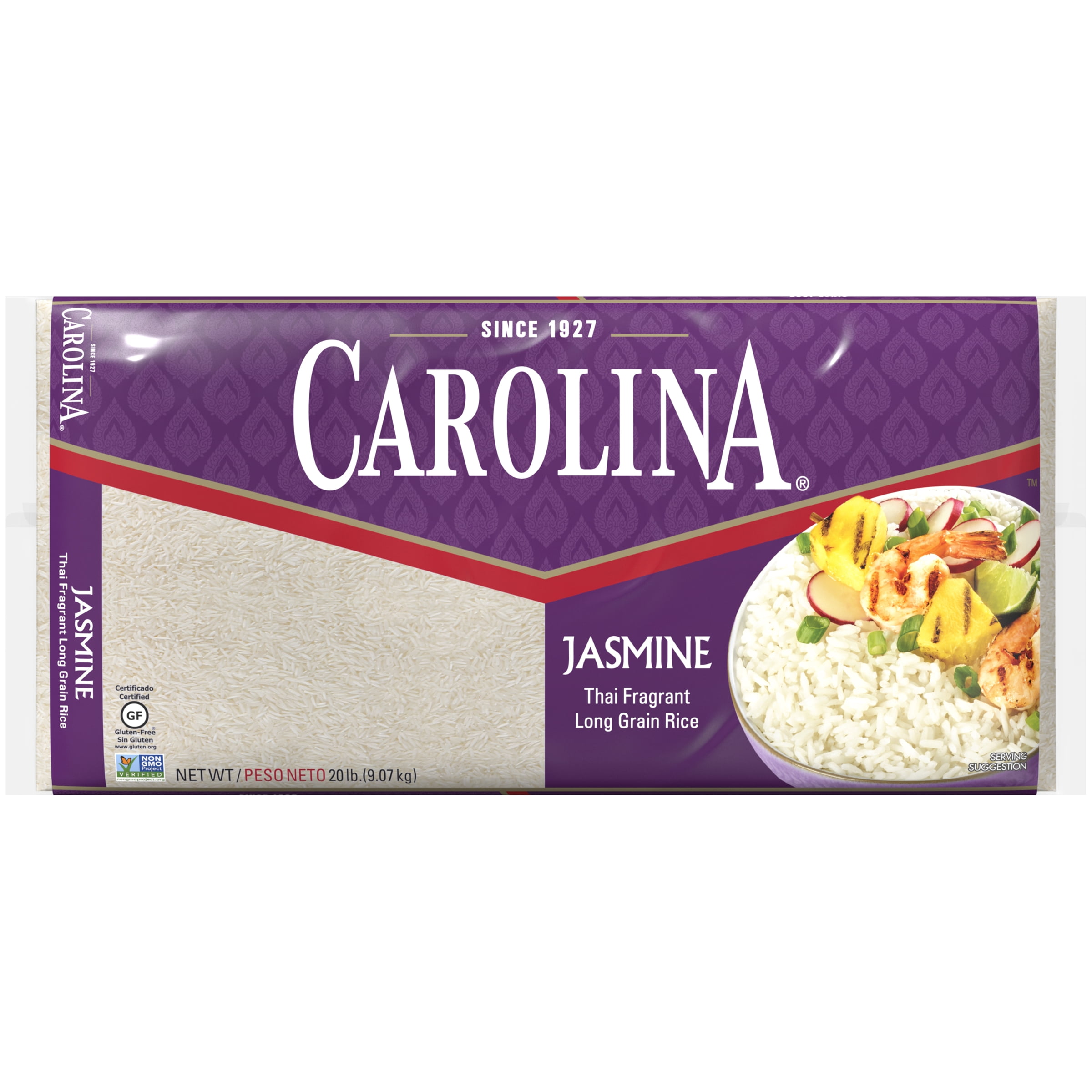 Buy Carolina Jasmine Rice Thai Fragrant Long Grain Rice 20 Lb Bag - it ...