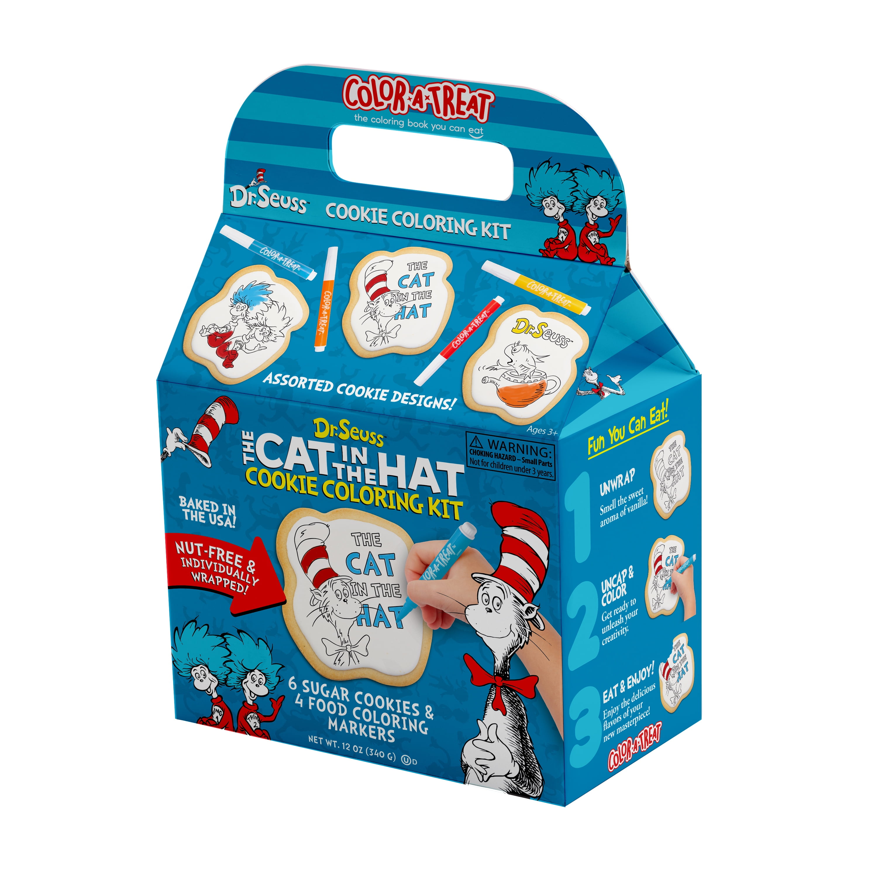 Buy Dr Seuss Cat In The Hat Cookie Coloring Kit By Coloratreat 12 Oz ...